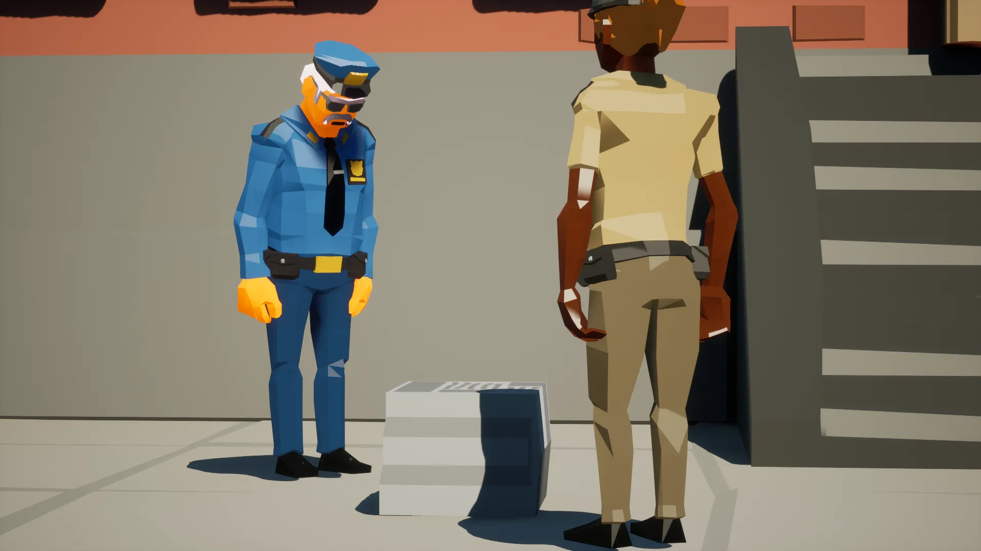 Warrant paper being delivered to the Police Chief for signing